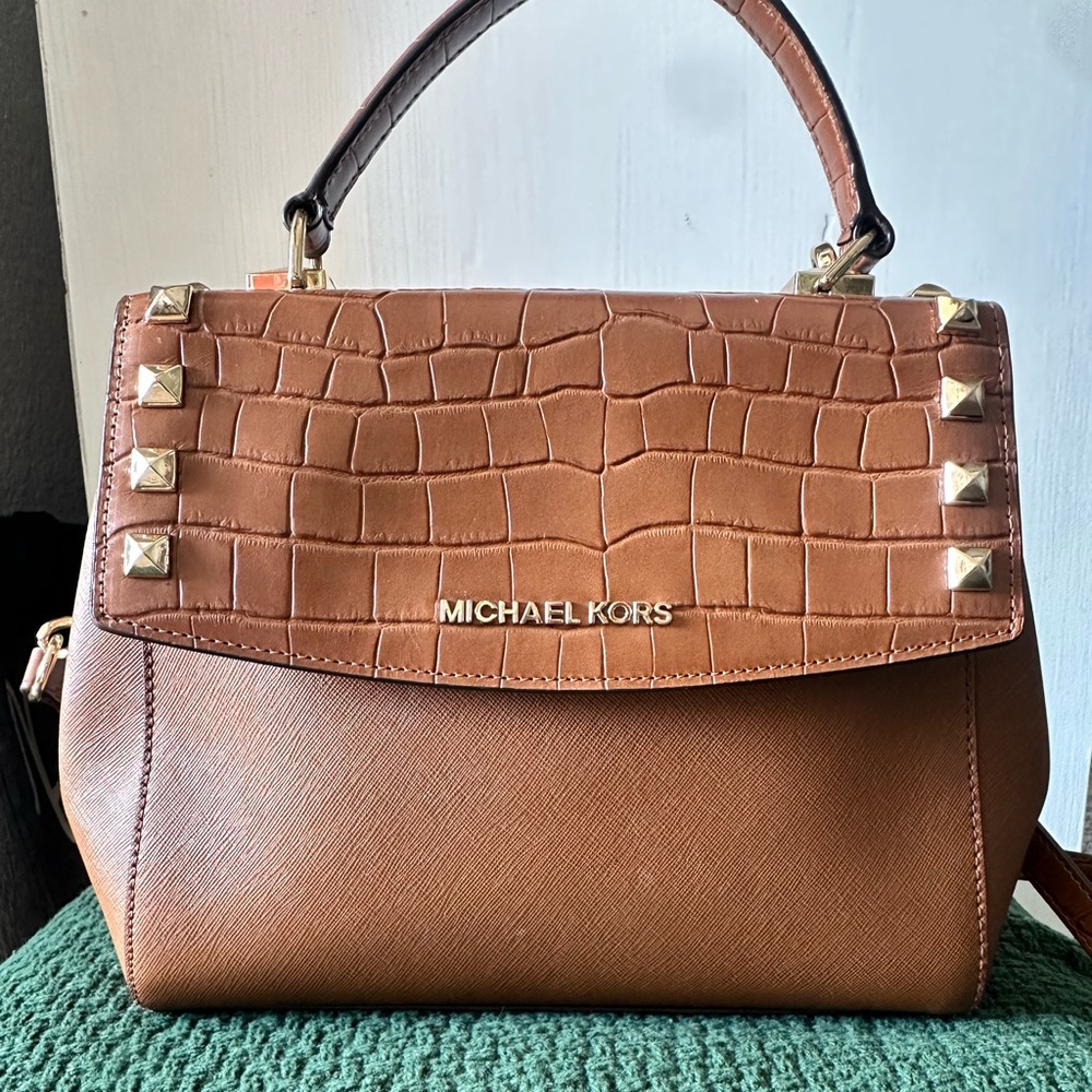 Michael Kors brown leather purse.